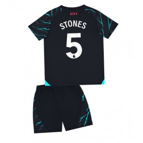 Manchester City John Stones #5 Replika Babytøj Tredje sæt Børn 2023-24 Kortærmet (+ Korte bukser)